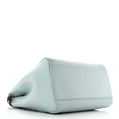Fendi Nappa Colorblock Mini Peekaboo Iconic Satchel Polvere Purple Rain Ruby 4 of 14
