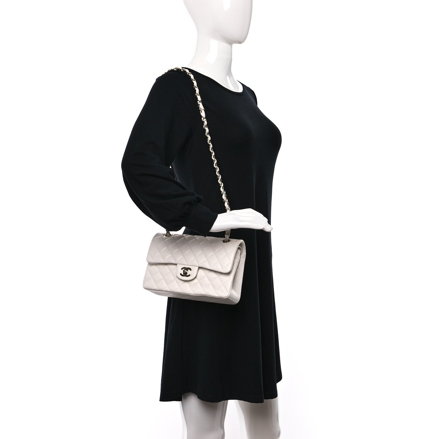 Chanel Caviar Quilted Small Double Flap White 2 of 9