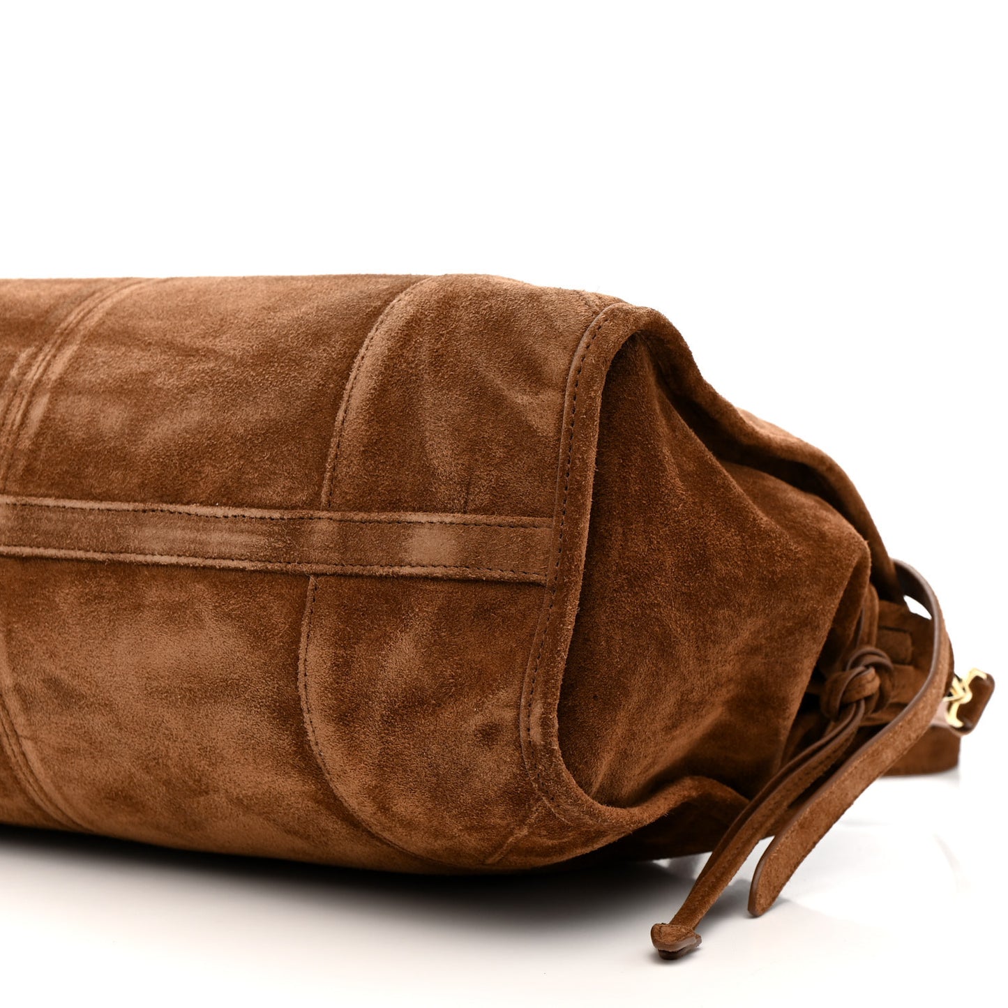 Suede Large Bonnie Shoulder Bag Cocoa Brown