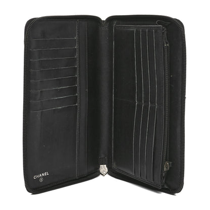 Chanel Caviar CC Timeless Large Zip Around Wallet Black 6 of 12