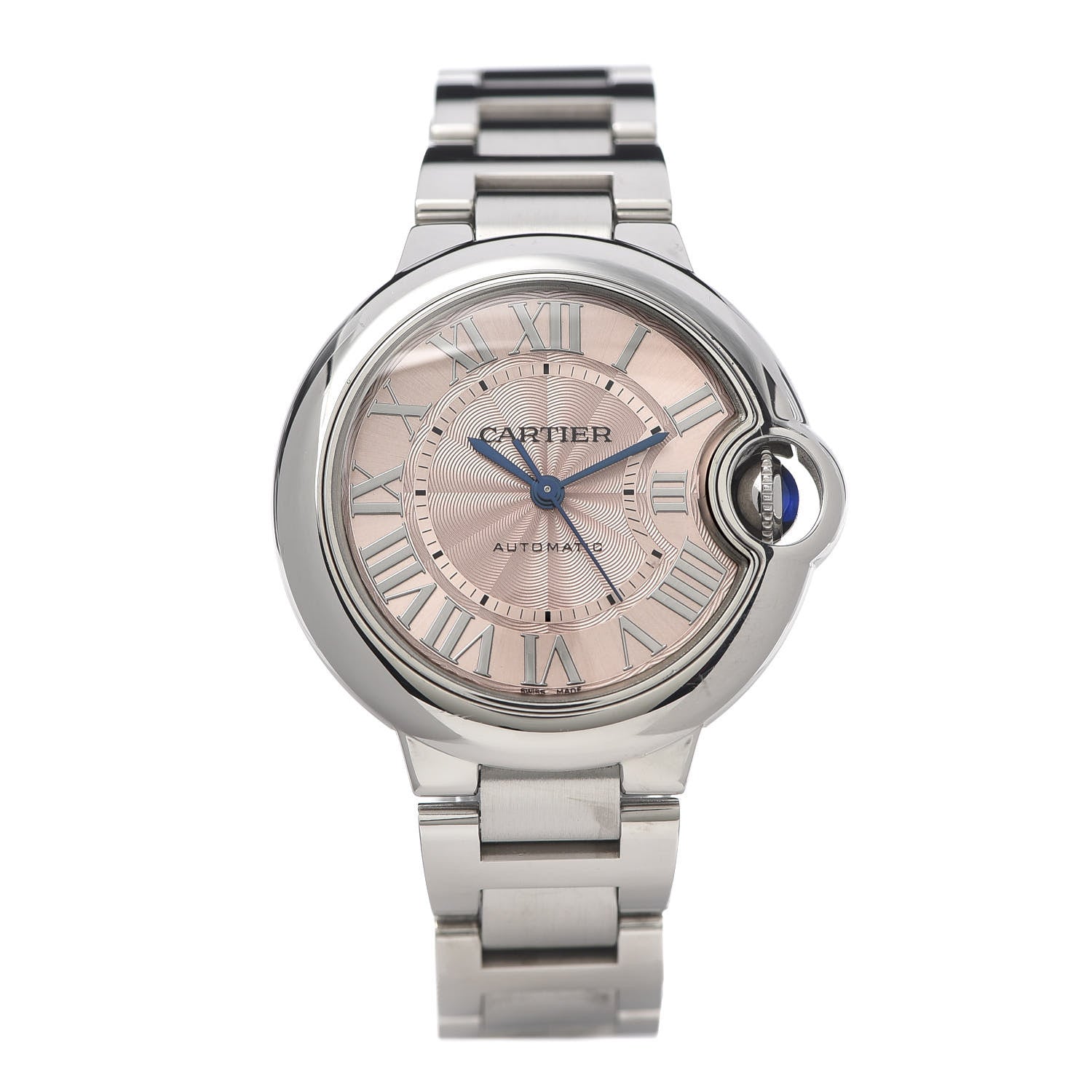 Cartier Stainless Steel 33mm Ballon Bleu De Automatic Watch Pink 1 of 7