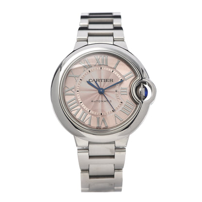 Cartier Stainless Steel 33mm Ballon Bleu De Automatic Watch Pink 1 of 7