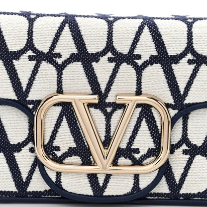 Valentino Garavani Toile Iconographe Cotton Vlogo Loco Shoulder Bag White Worker 10 of 13