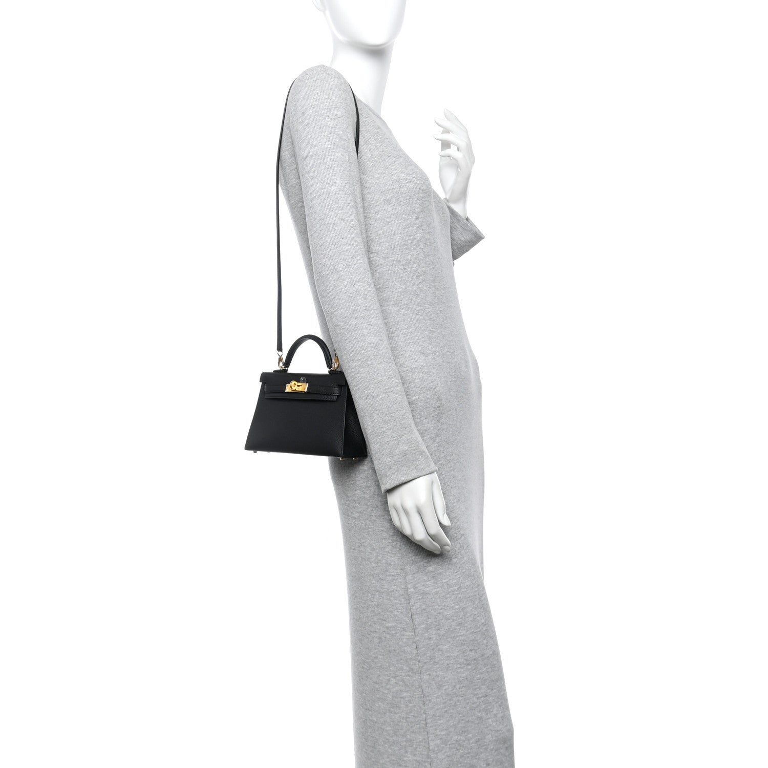 Hermes Epsom Mini Kelly Sellier 20 Black 2 of 11