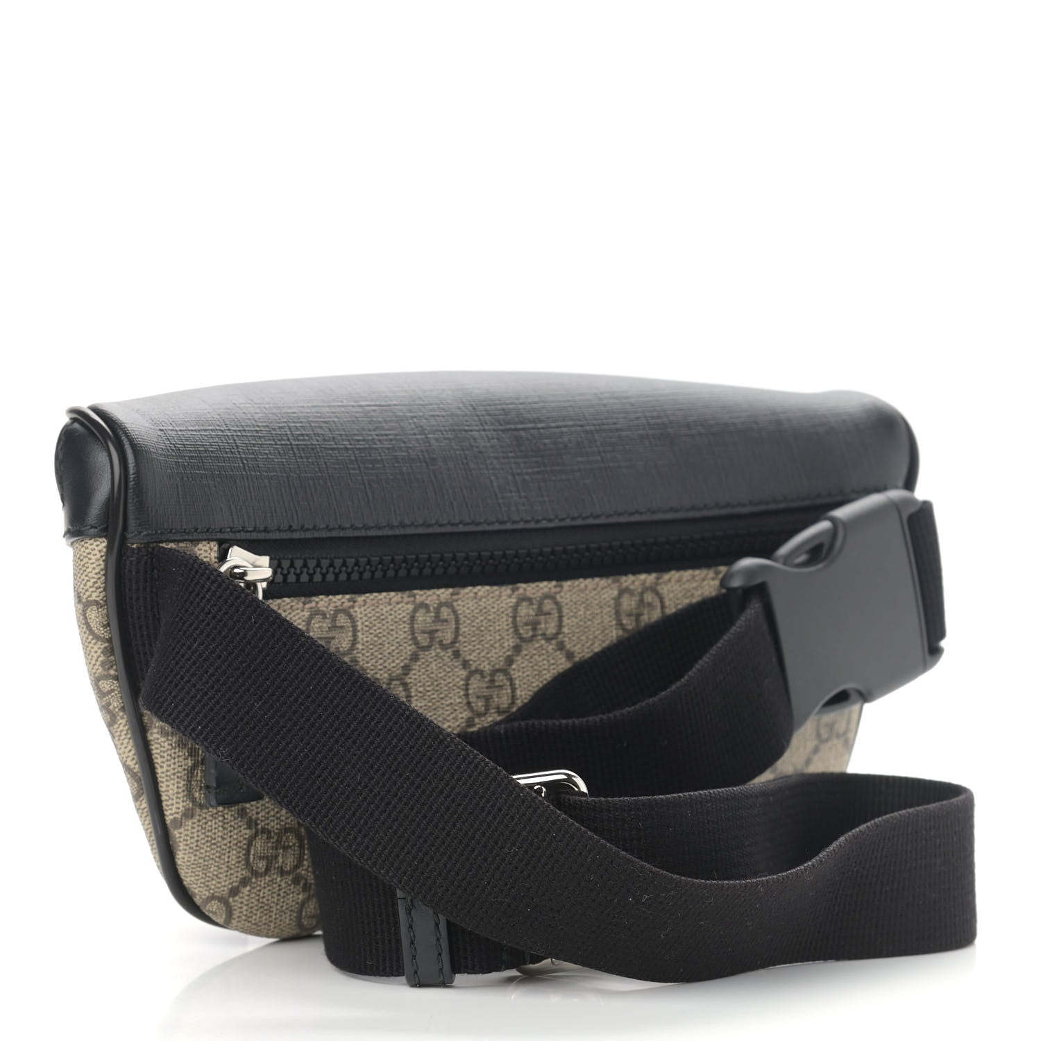 Gucci GG Supreme Monogram Belt Bag Black 2 of 9