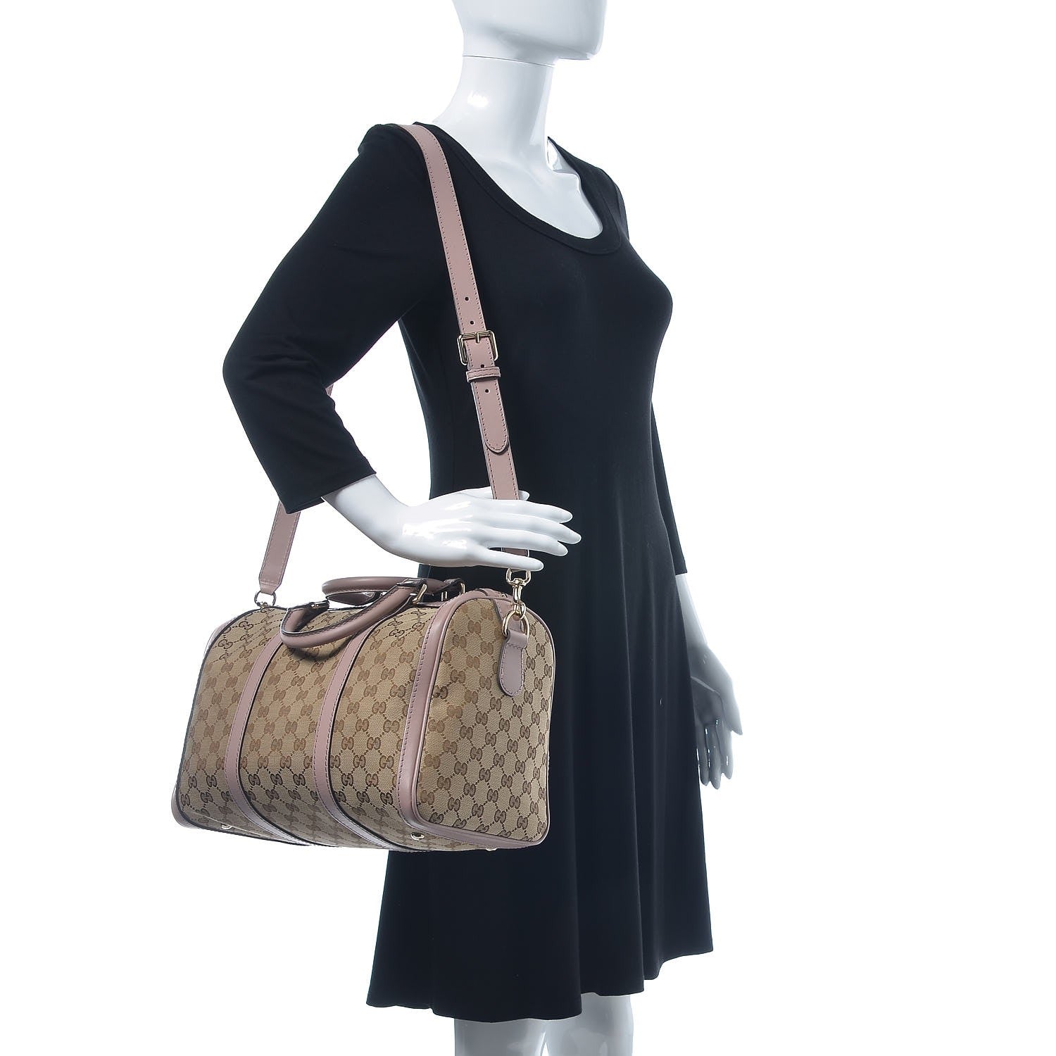 Gucci Monogram Medium Joy Boston Light Pink 2 of 8