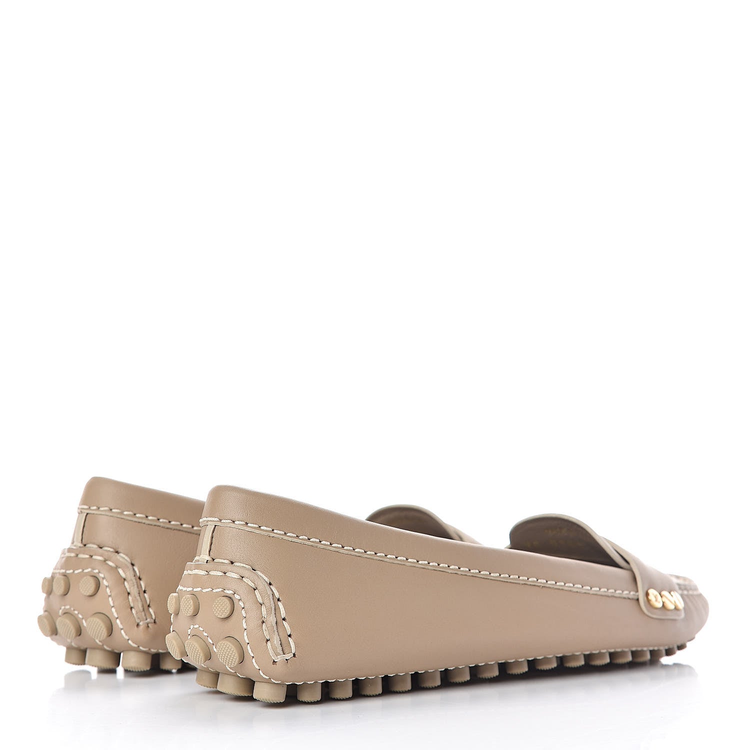 Louis Vuitton Calfskin Loafers 35 Beige 4 of 9