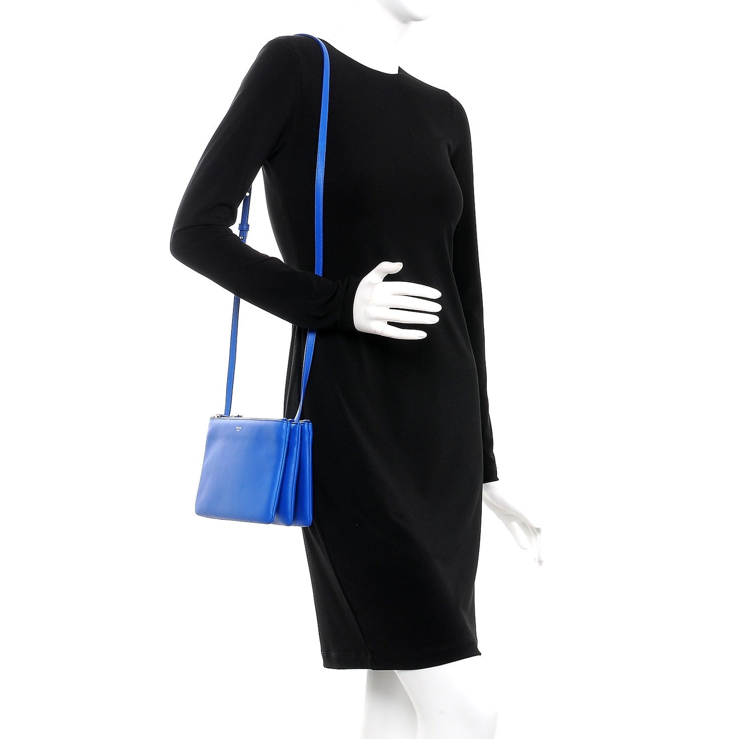 Lambskin Small Trio Crossbody Bag Electric Blue