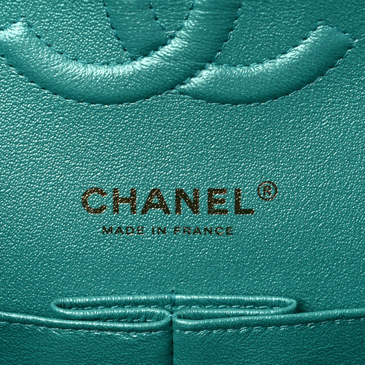 Chanel Iridescent Caviar Quilted Medium Double Flap Green 6 of 10