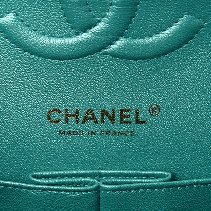 Chanel Iridescent Caviar Quilted Medium Double Flap Green 6 of 10