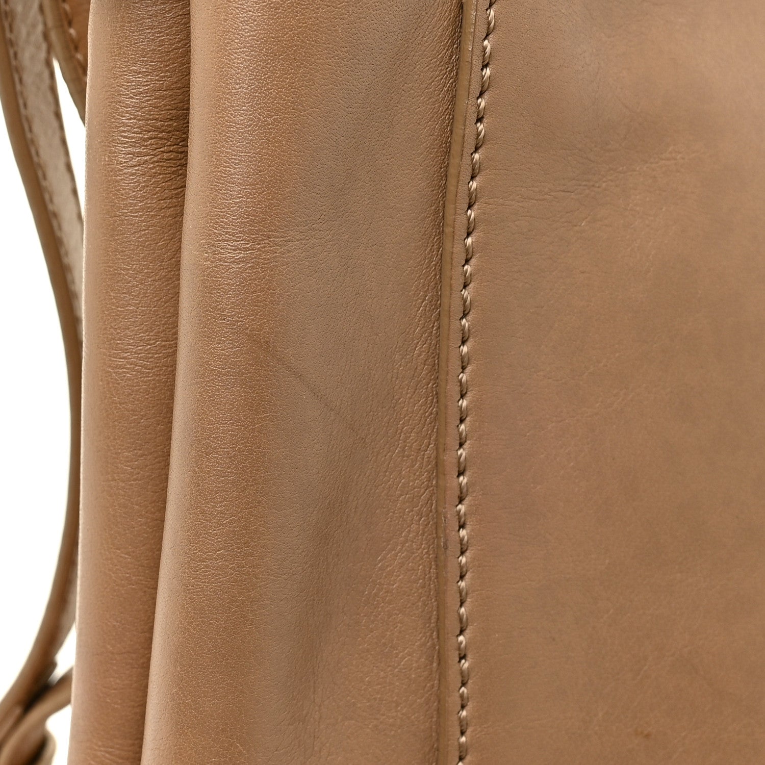 Fendi Calfskin Medium Peekaboo Iconic Satchel Tan 14 of 37