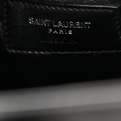 Saint Laurent Calfskin Crocodile Embossed Baby Sac De Jour Black 6 of 8