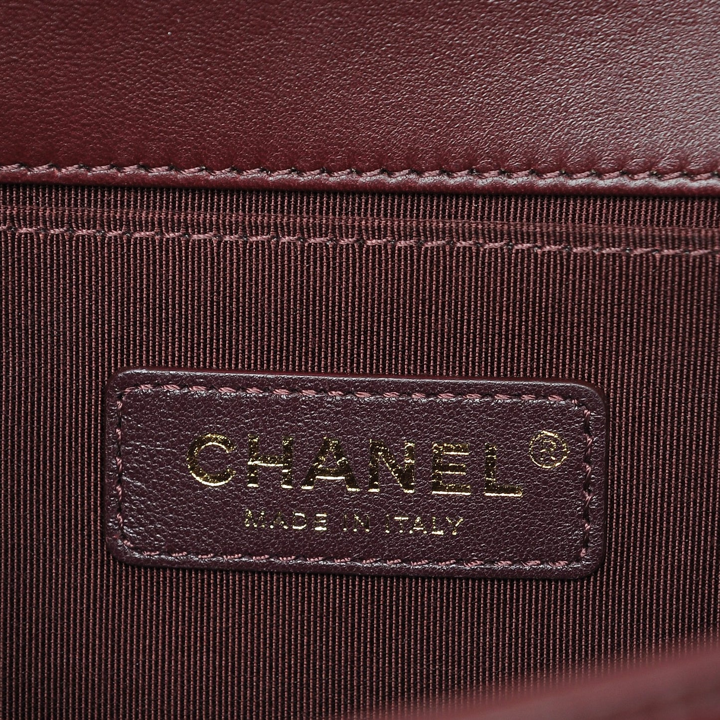 Velvet Chevron Quilted Medium Boy Flap Burgundy