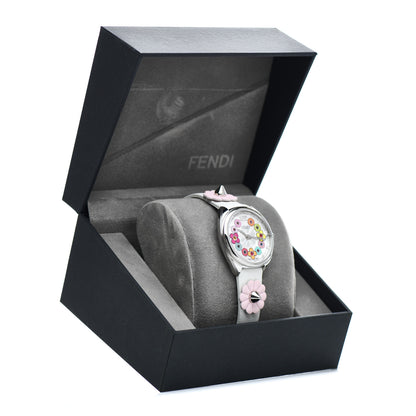 Fendi Stainless Steel Calfskin 34mm Momento Flower Quartz Watch 5 of 5