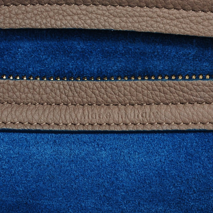 Celine Baby Grained Medium Phantom Luggage Taupe Blue Trim 6 of 7