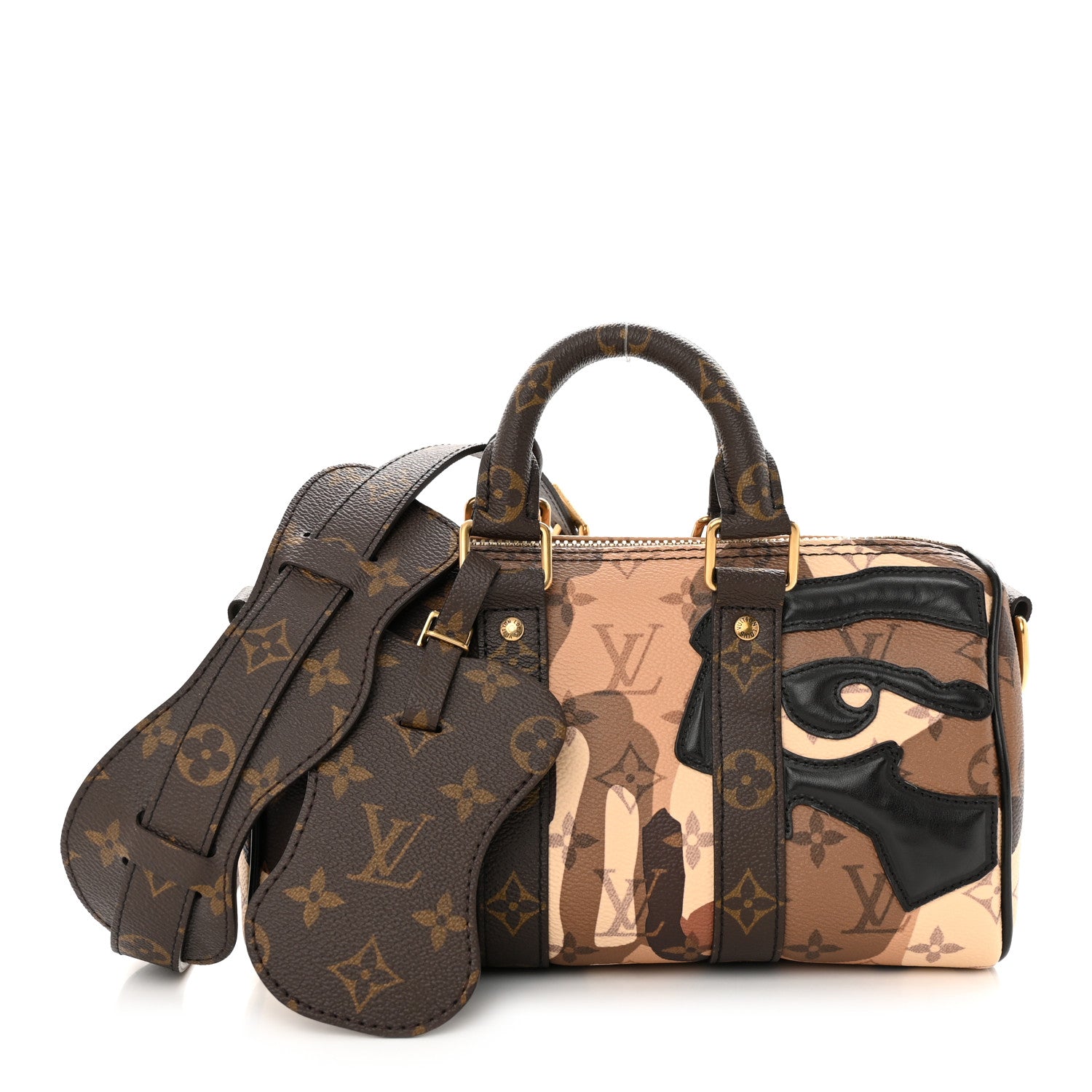 Louis Vuitton Monogram Portrait Keepall Bandouliere 25 Brown 1 of 9
