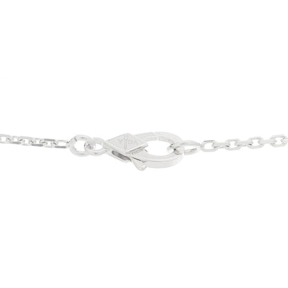 Van Cleef & Arpels 18K White Rose Gold Diamond Guilloche Vintage Alhambra Pendant Necklace 2 of 6