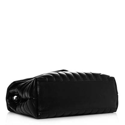 Saint Laurent Calfskin Y Quilted Monogram Medium Loulou Chain Satchel Black 3 of 10