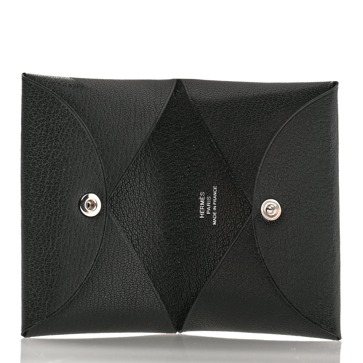 Hermes Chevre Mysore Calvi Card Case Black 5 of 8