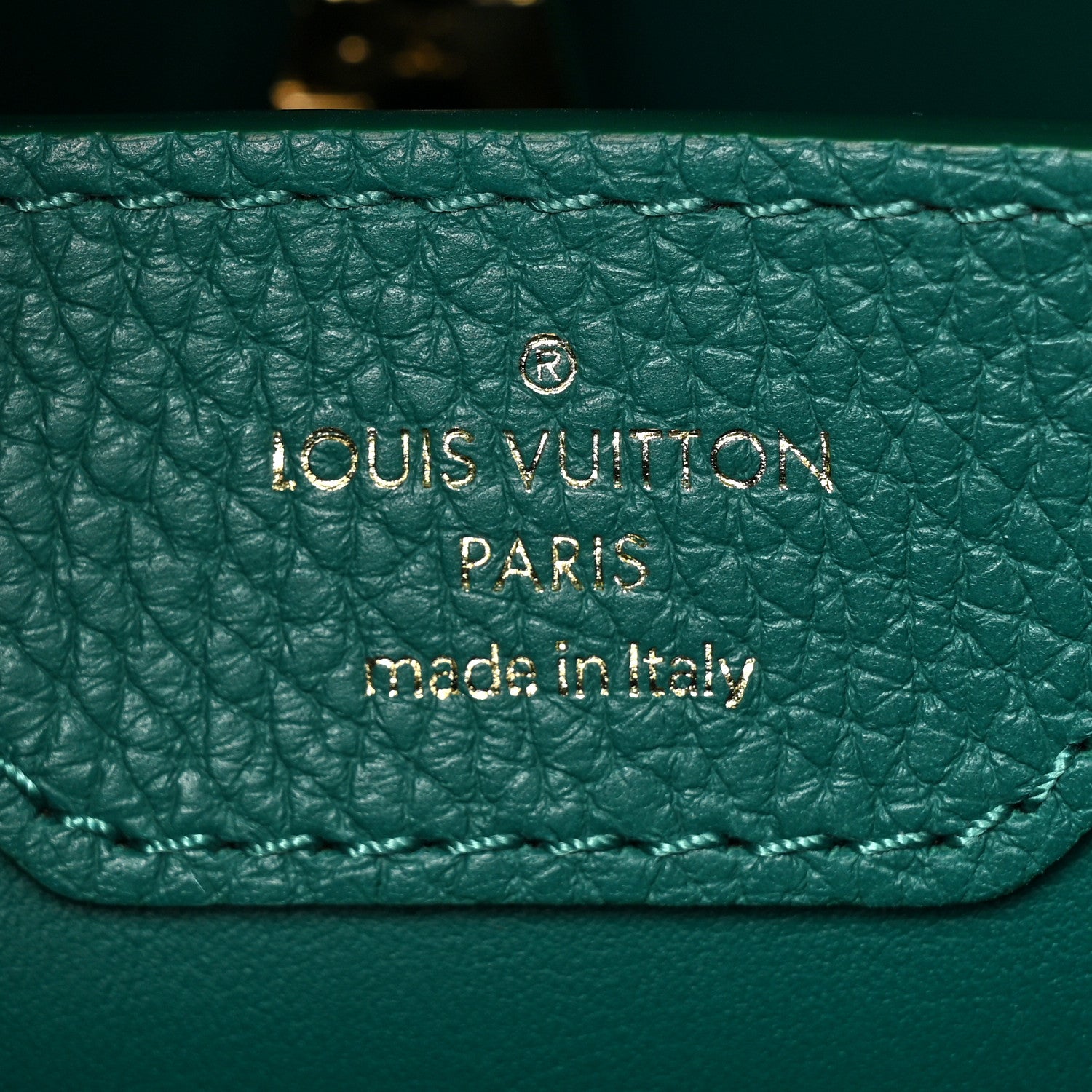 Louis Vuitton Taurillon Capucines BB Emerald 6 of 7