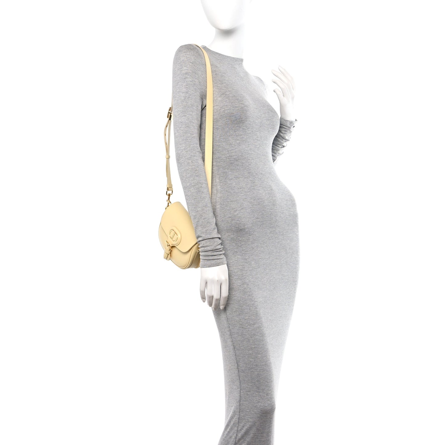 Box Calfskin Small Bobby Flap Pale Yellow