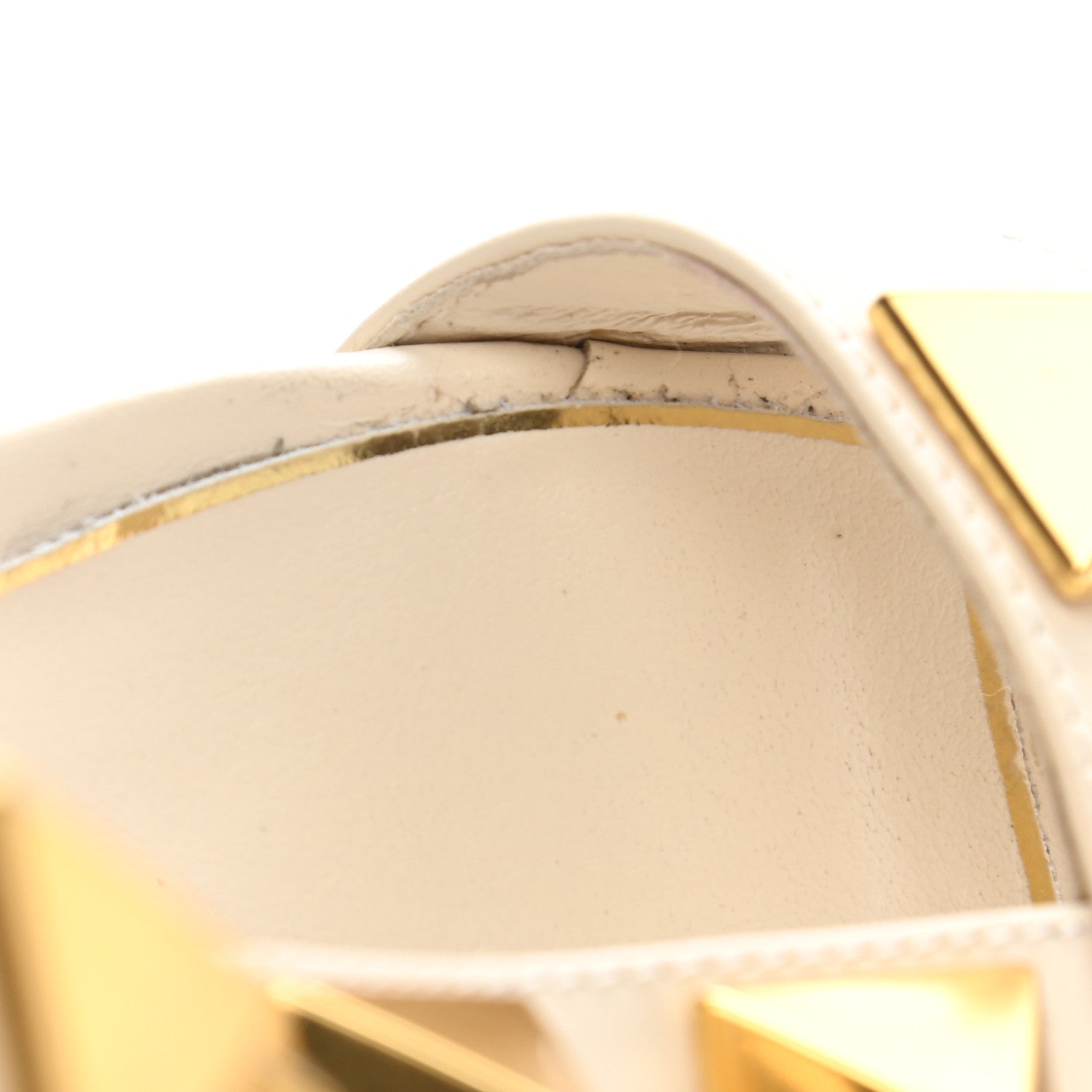 Valentino Garavani Calfskin Roman Stud T-Strap 90mm Sandals 40 Light Ivory 11 of 11