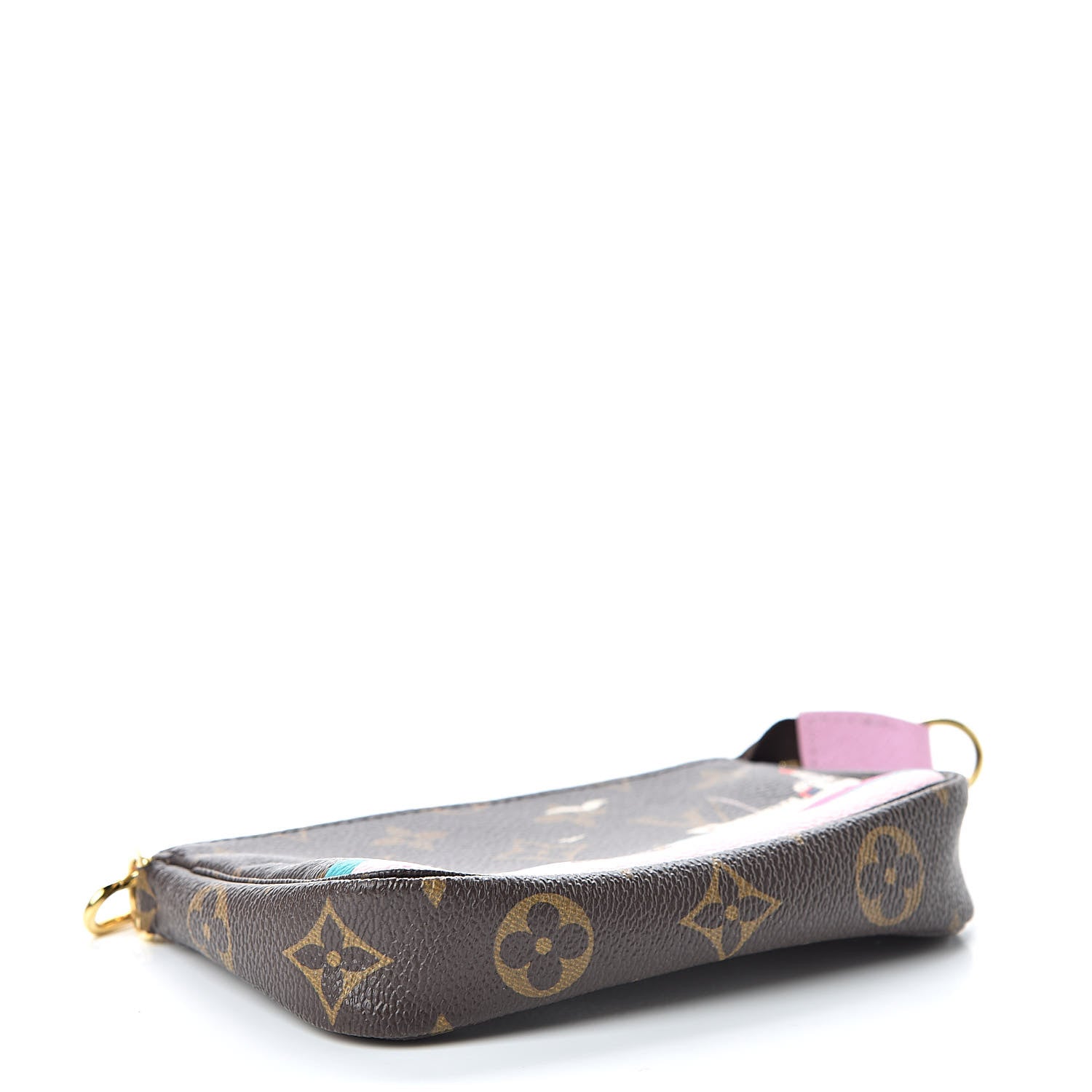 Louis Vuitton Monogram 2016 Christmas Animation Mini Pochette Accessories Rose Ballerine 4 of 7