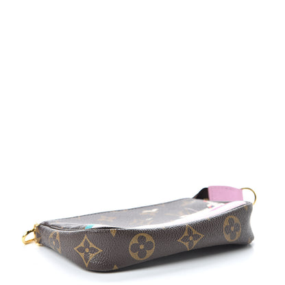 Louis Vuitton Monogram 2016 Christmas Animation Mini Pochette Accessories Rose Ballerine 4 of 7