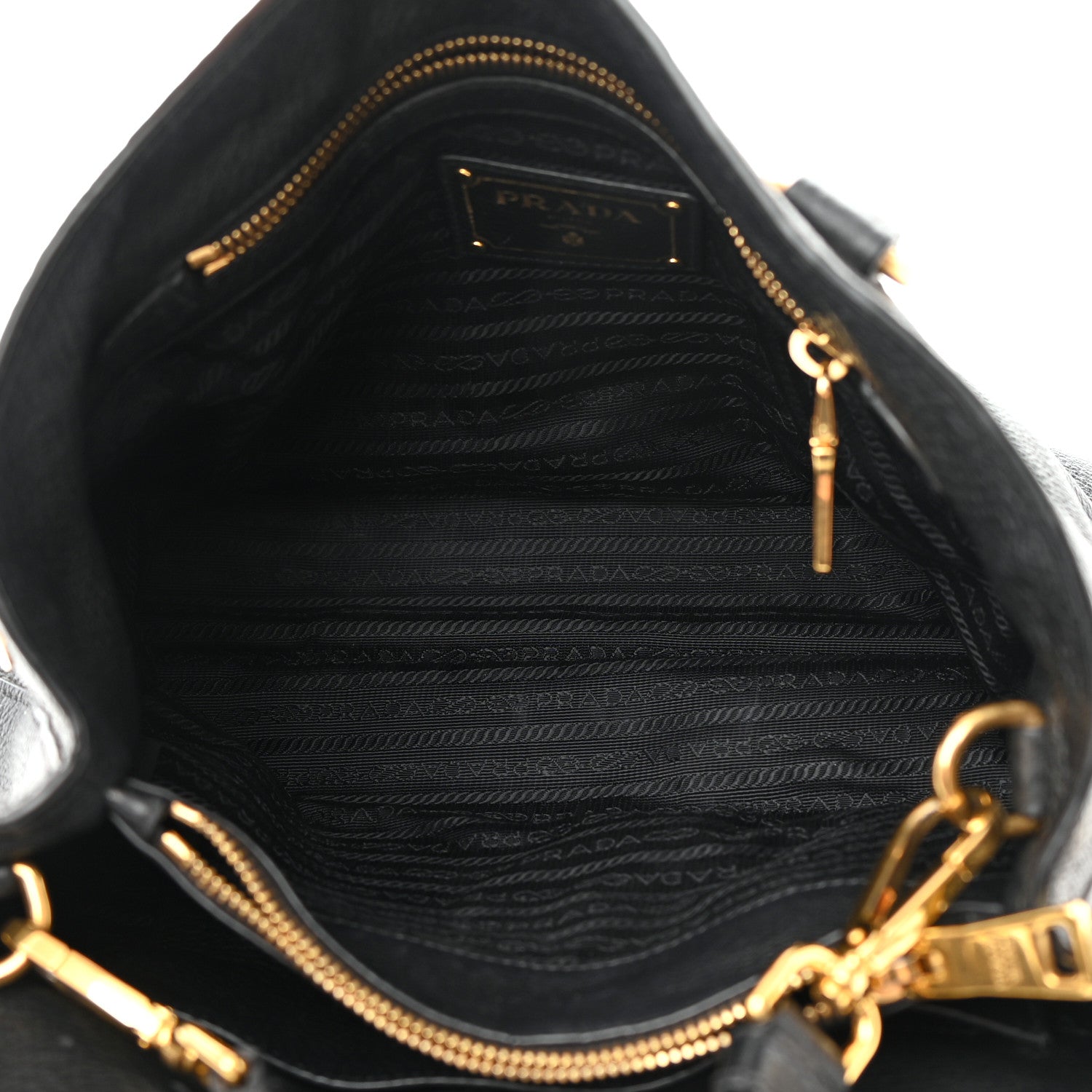 Prada Vitello Daino Tote Nero Black 5 of 23