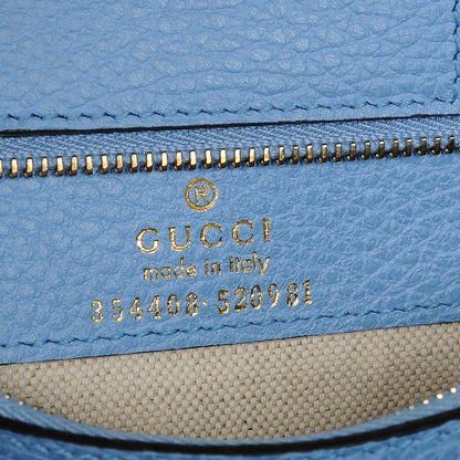 Gucci Dollar Calfskin Small Swing Tote Mineral Blue 6 of 7