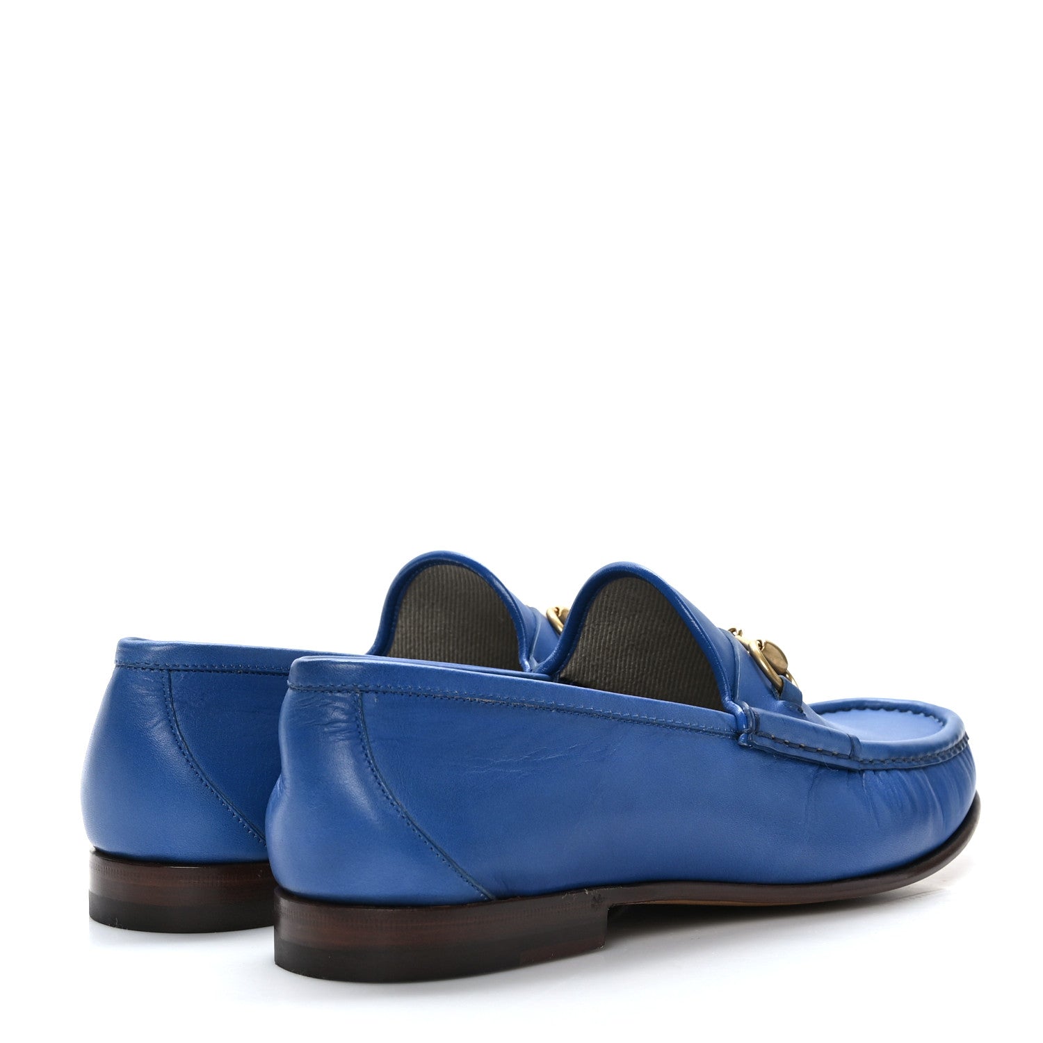 Gucci Calfskin Granada Kid Mens 1953 Horsebit Loafers 9 Rio Blue 4 of 8