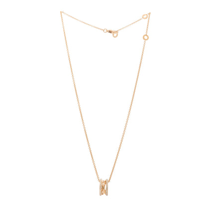Bulgari 18K Rose Gold Diamond B.Zero1 Open Legends Pendant Necklace 3 of 9