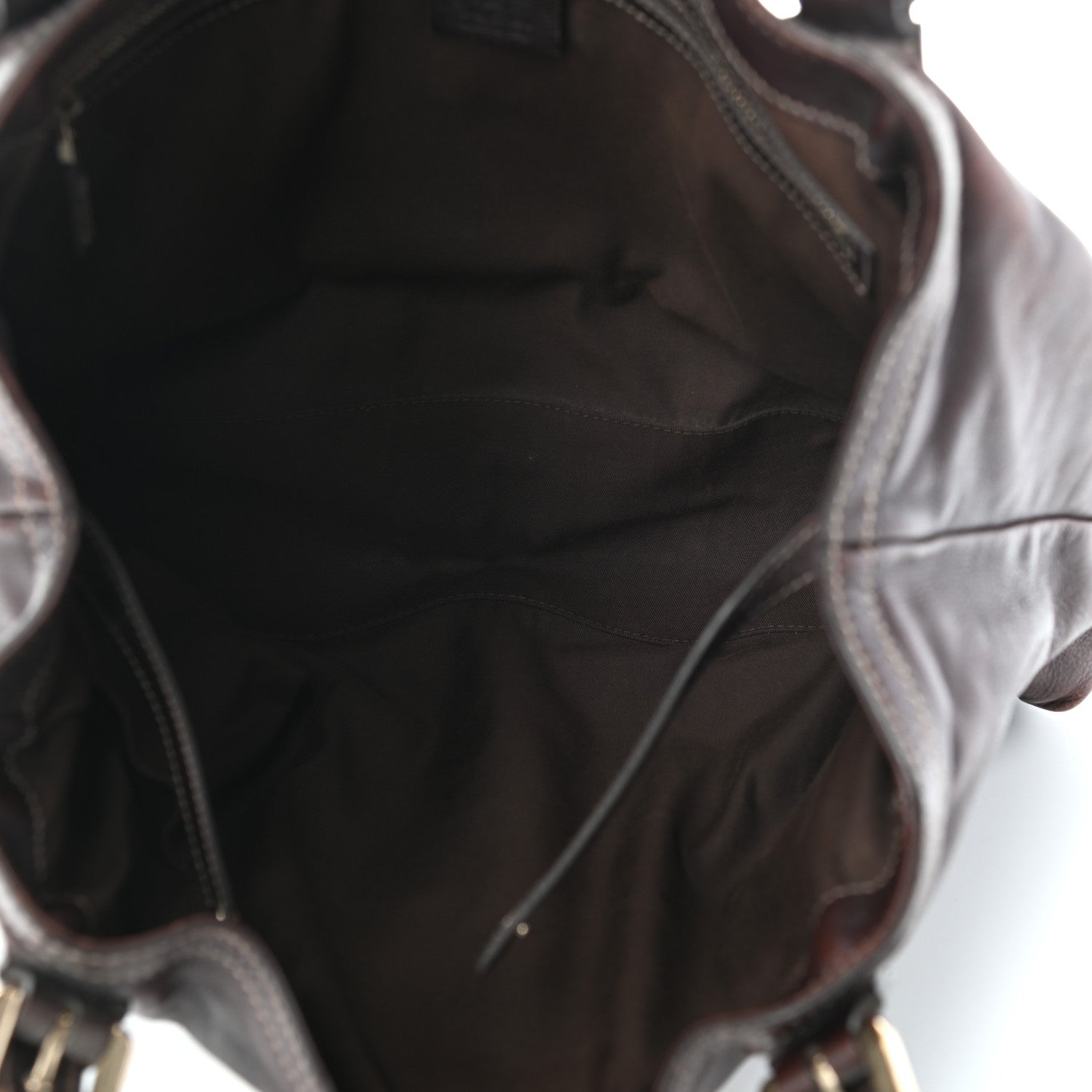 Gucci Calfskin Medium Britt Tote Dark Brown 5 of 9