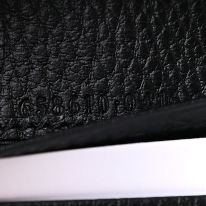 Gucci Dollar Calfskin GG Supreme Monogram GG Marmont Card Case Black Beige Ebony 7 of 7