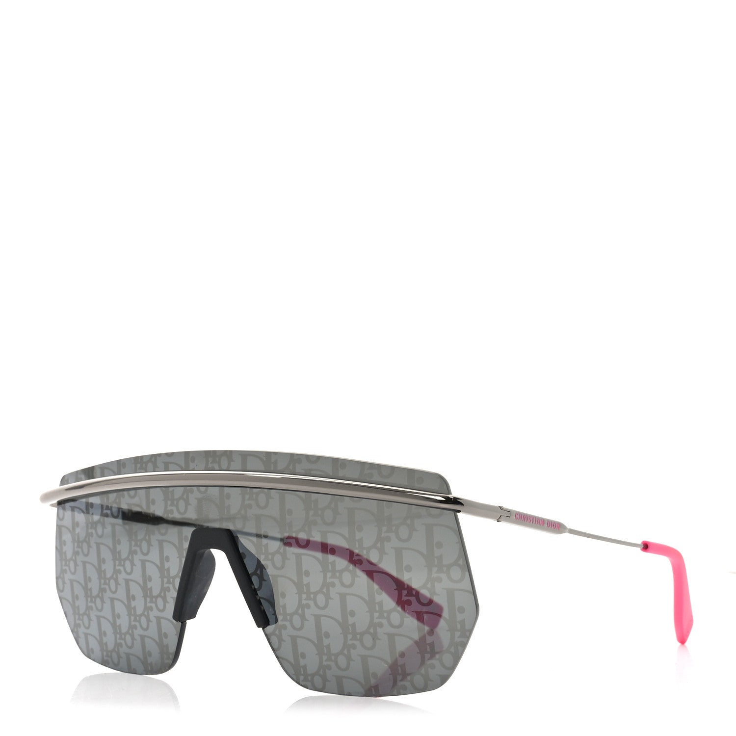 Christian Dior Metal Oblique DiorMotion M1I Mask Sunglasses Grey Pink 1 of 7