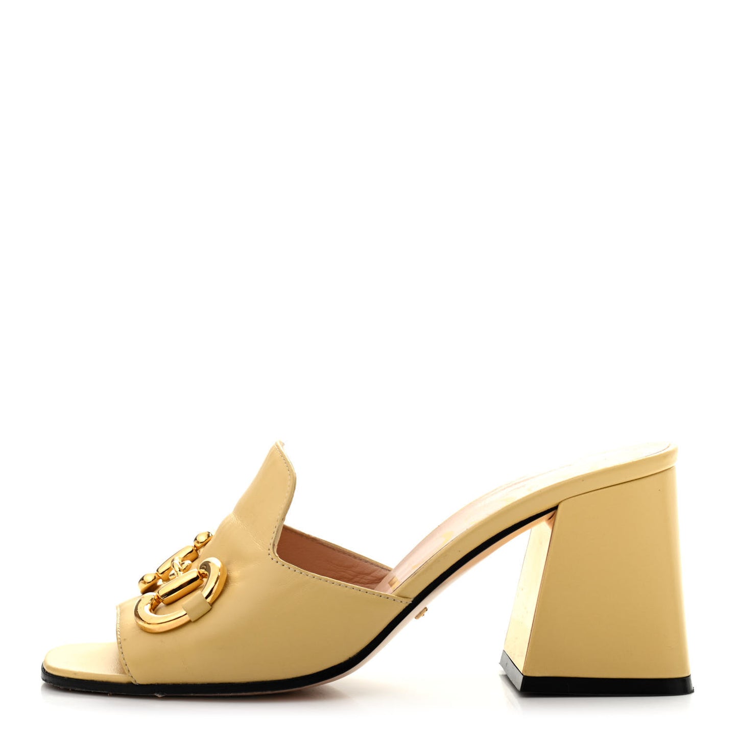 Nappa Horsebit 75mm Slide Sandals 36.5 Burro