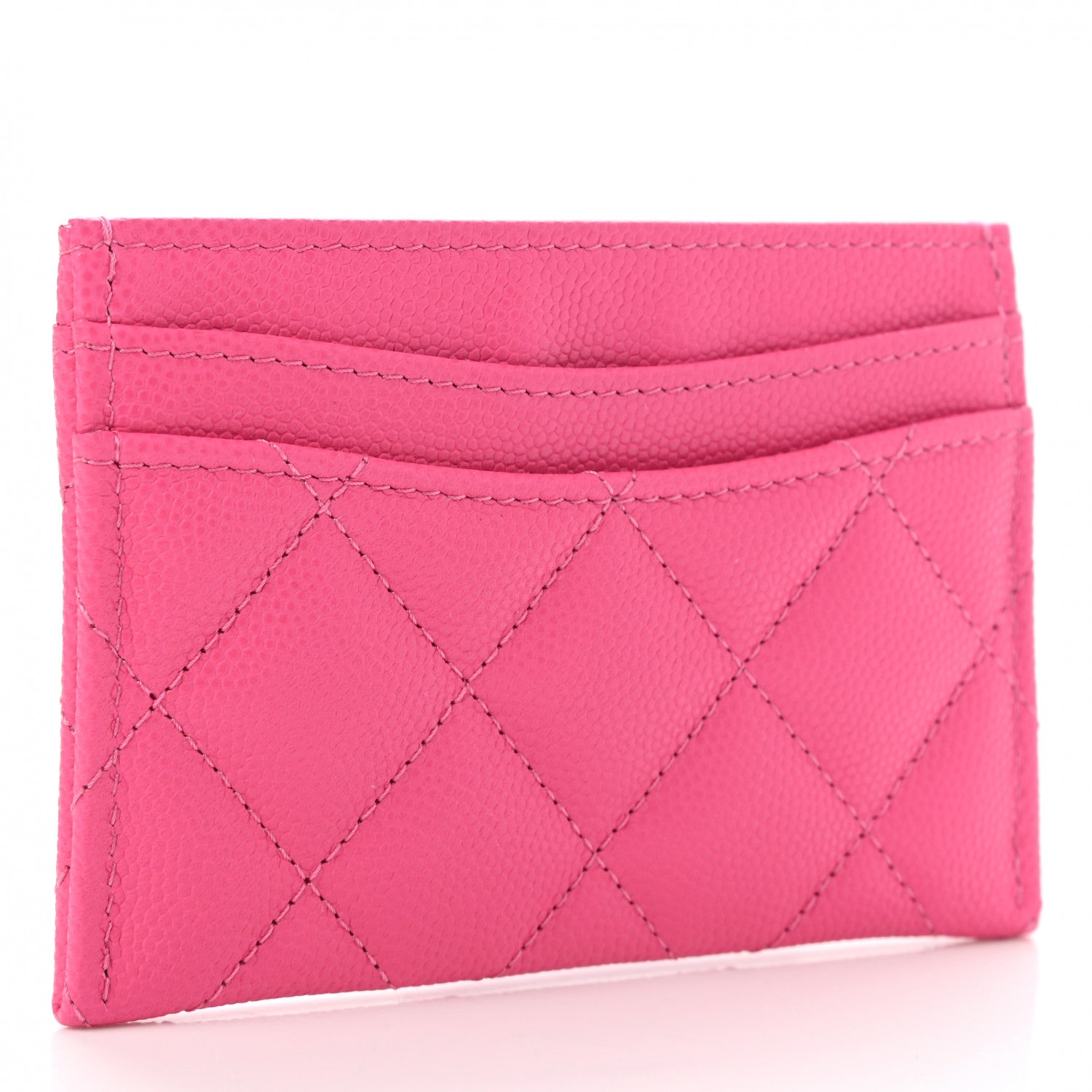 Chanel Caviar Quilted Card Holder Dark Pink 3 of 11
