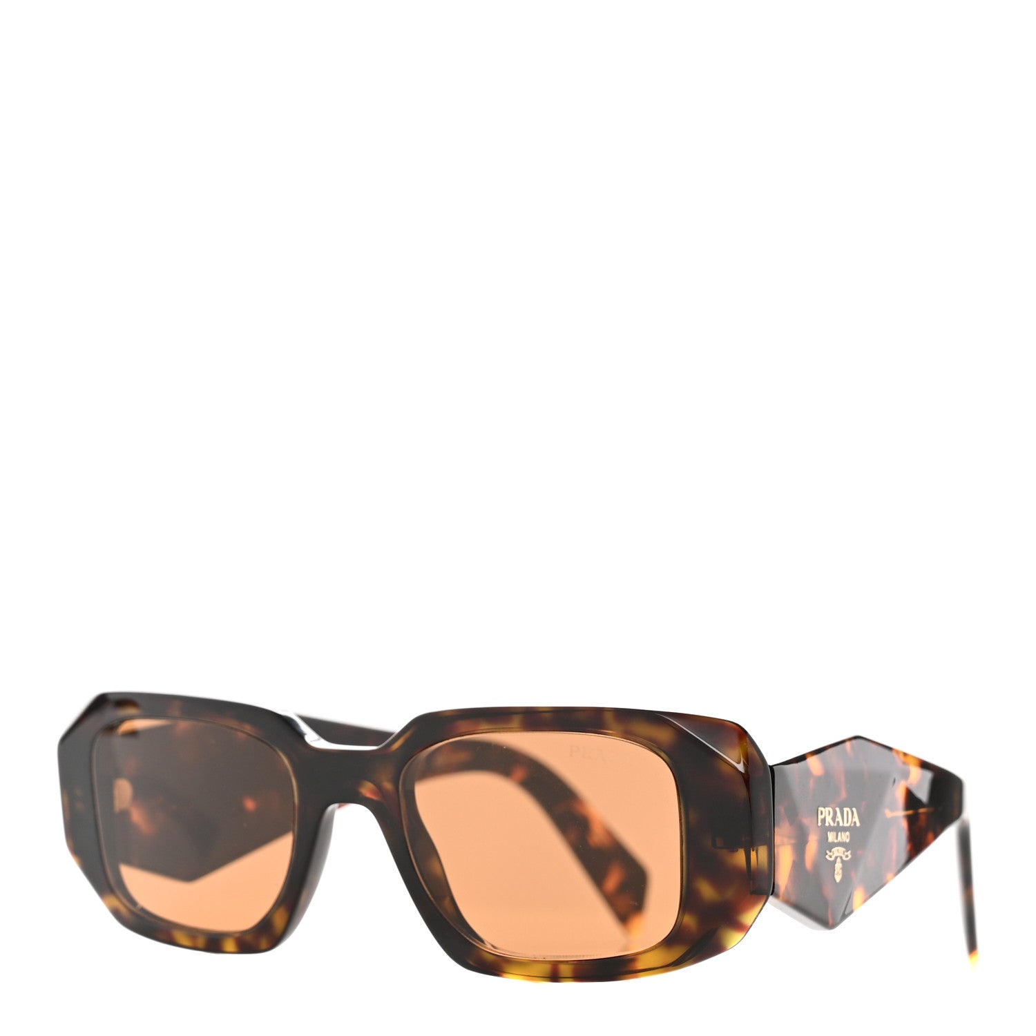 Prada Acetate Symbole Sunglasses SPR 17W Havana 1 of 8