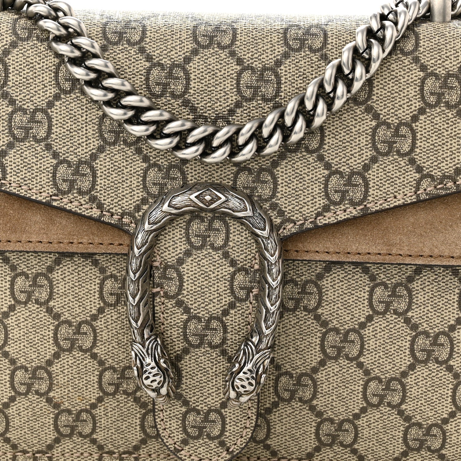Gucci GG Supreme Monogram Mini Dionysus Shoulder Bag Taupe 8 of 10