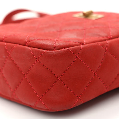 Chanel Iridescent Calfskin Quilted Reissue Camera Case Red 9 of 11