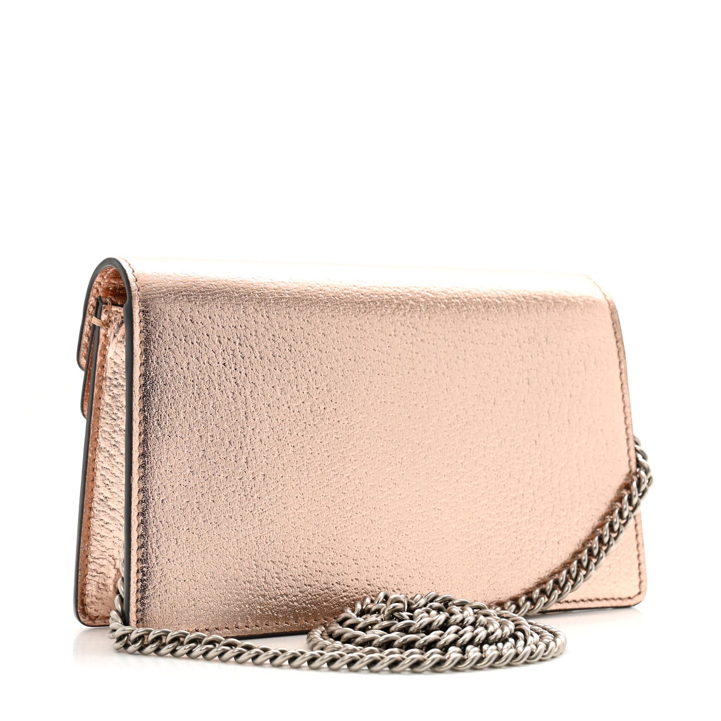 Metallic Calfskin Super Mini Dionysus Shoulder Bag Rose Gold