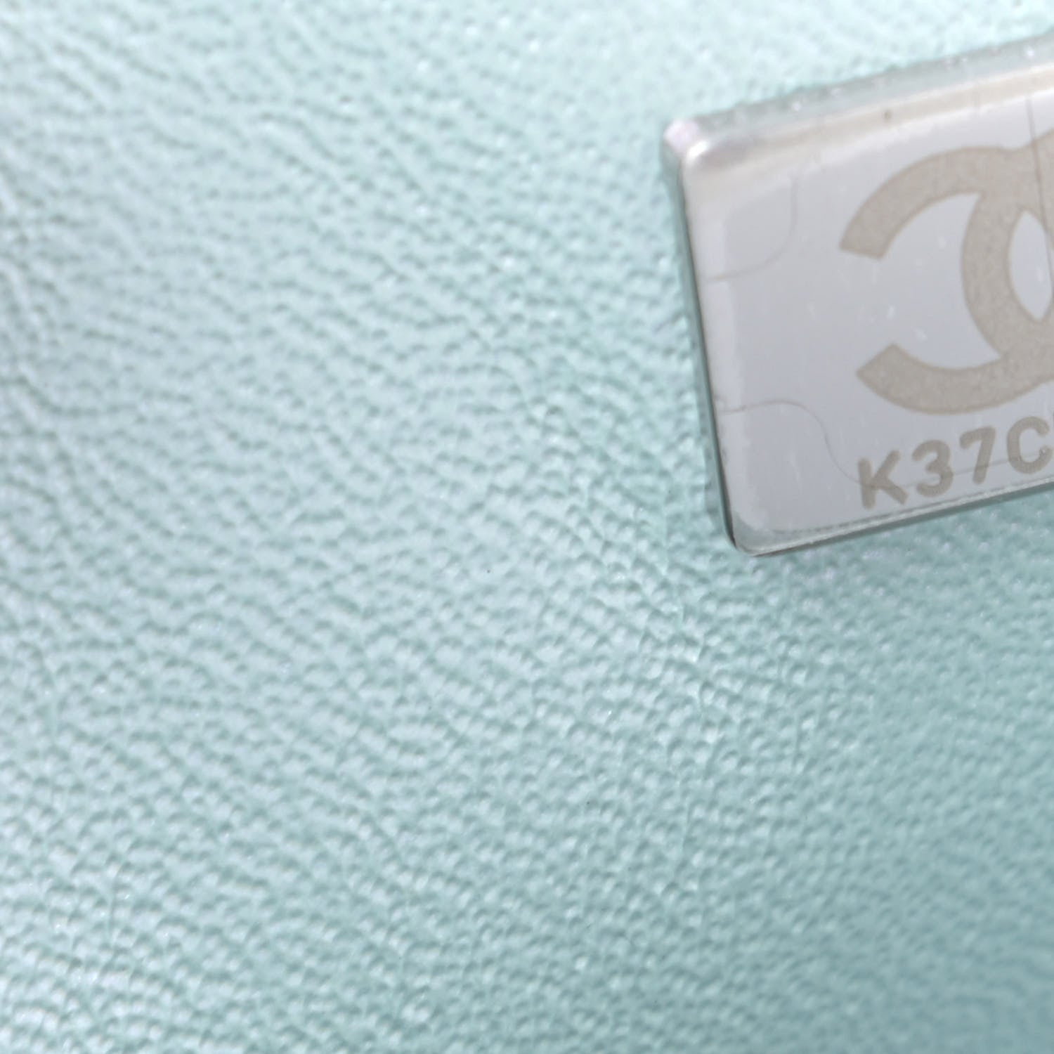 Chanel Iridescent Lambskin Quilted Mini Square Flap Light Blue 9 of 12