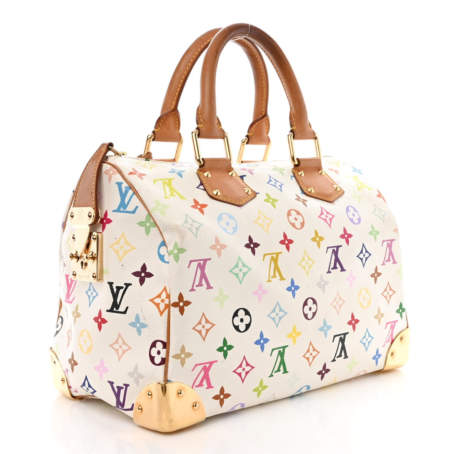 Louis Vuitton Monogram Multicolor Speedy 30 White 3 of 19