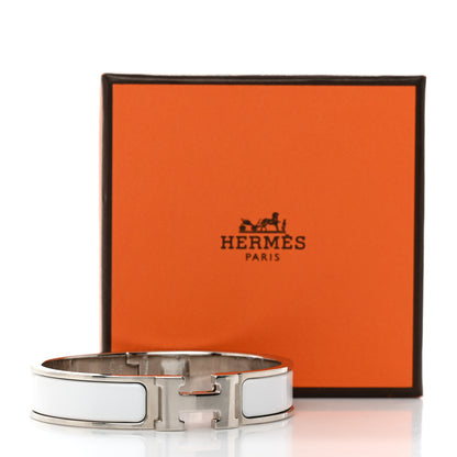 Hermes Enamel Narrow Clic Clac H Bracelet PM White 5 of 5
