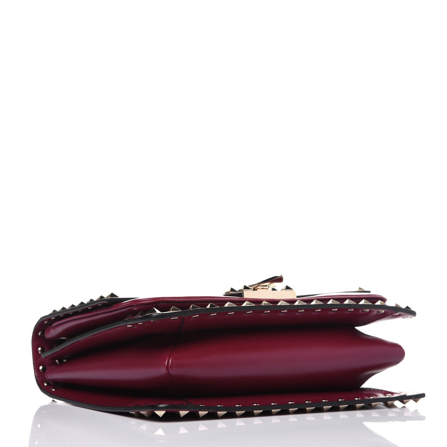Valentino Garavani Vitello Rockstud Top Handle Shoulder Bag Cerise 7 of 13