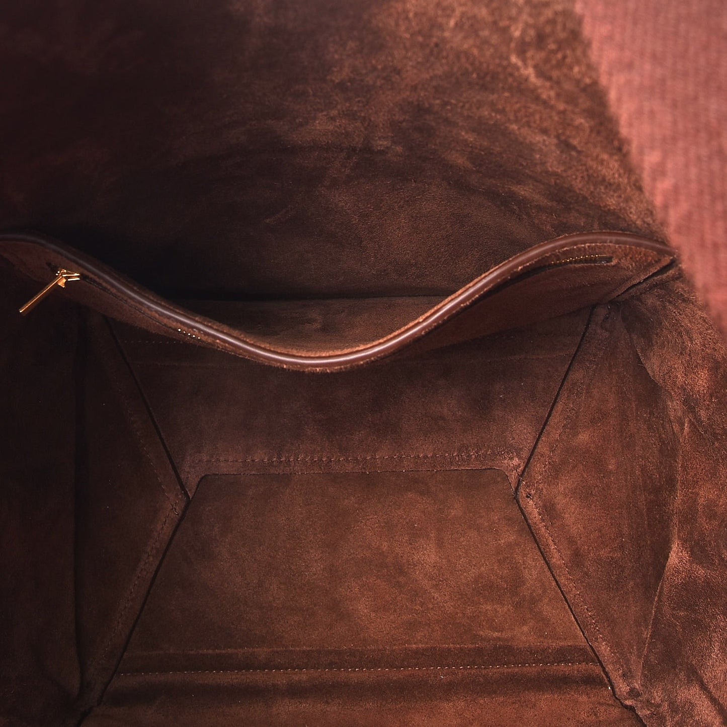 Supersoft Calfskin Sangle Bucket Bag Burgundy