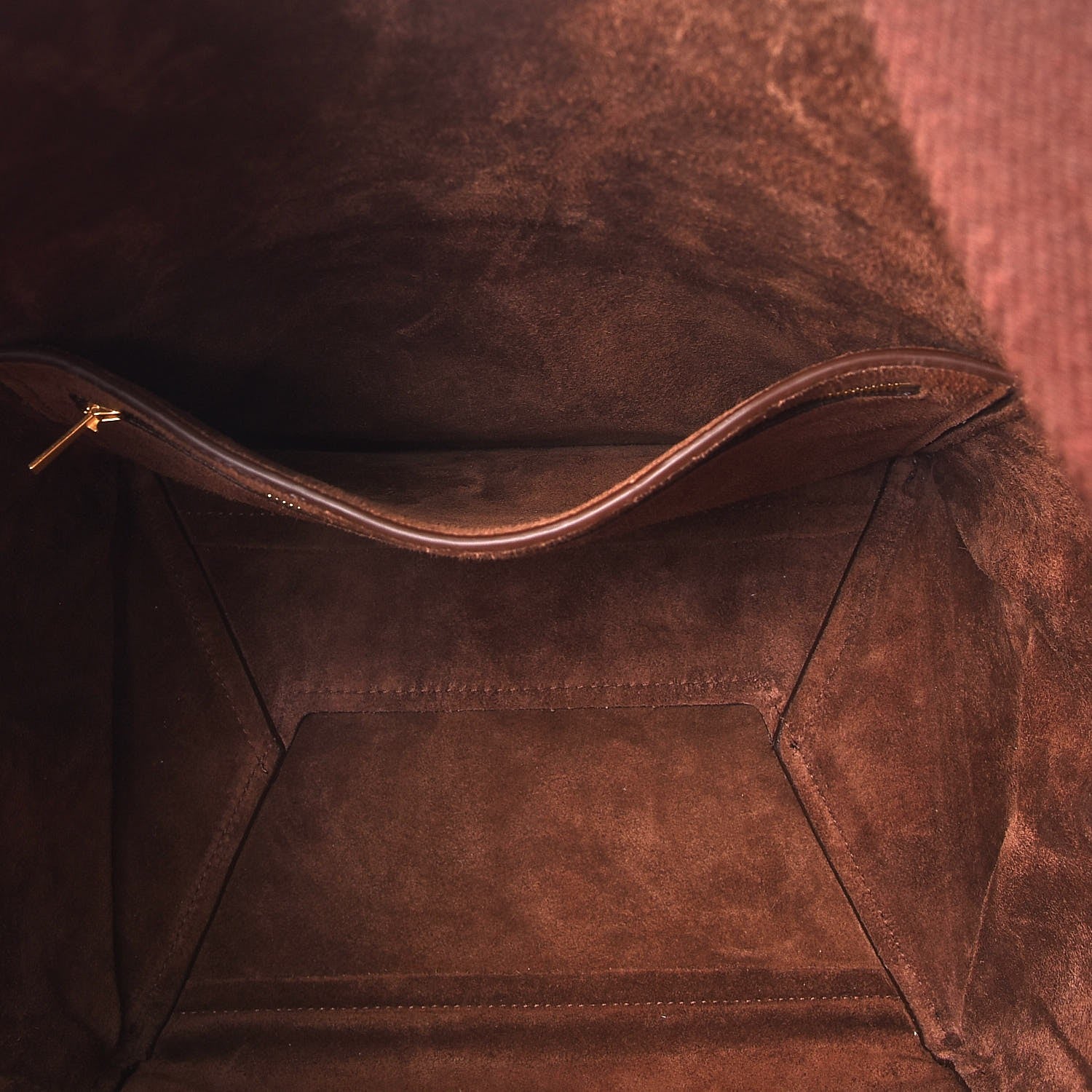 Celine Supersoft Calfskin Sangle Bucket Bag Burgundy 6 of 11