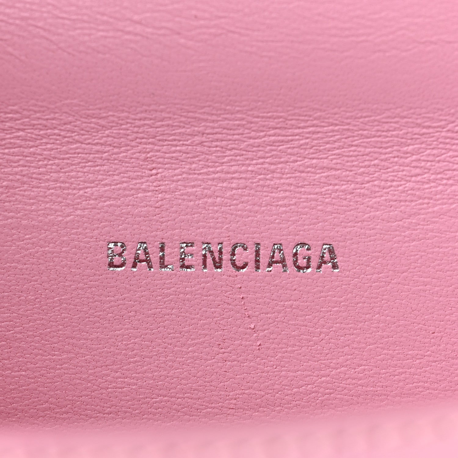 Balenciaga Shiny Calfskin Crocodile Embossed Hourglass Top Handle Bag XS Pink 7 of 8