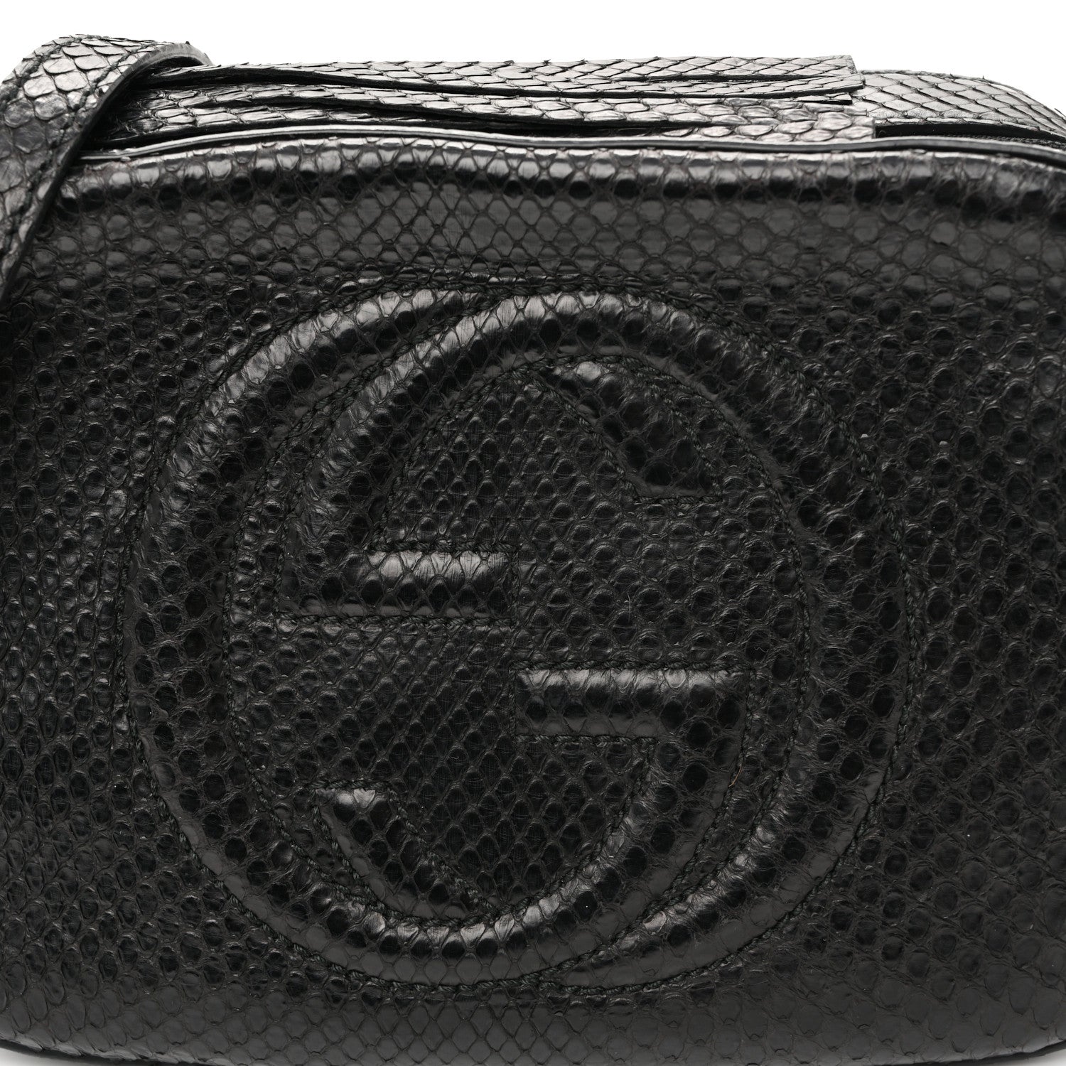Gucci Snakeskin Small Soho Disco Bag Black 8 of 11