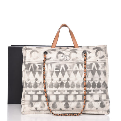 Chanel Canvas Large Iliad Shopping Tote Beige 9 of 9